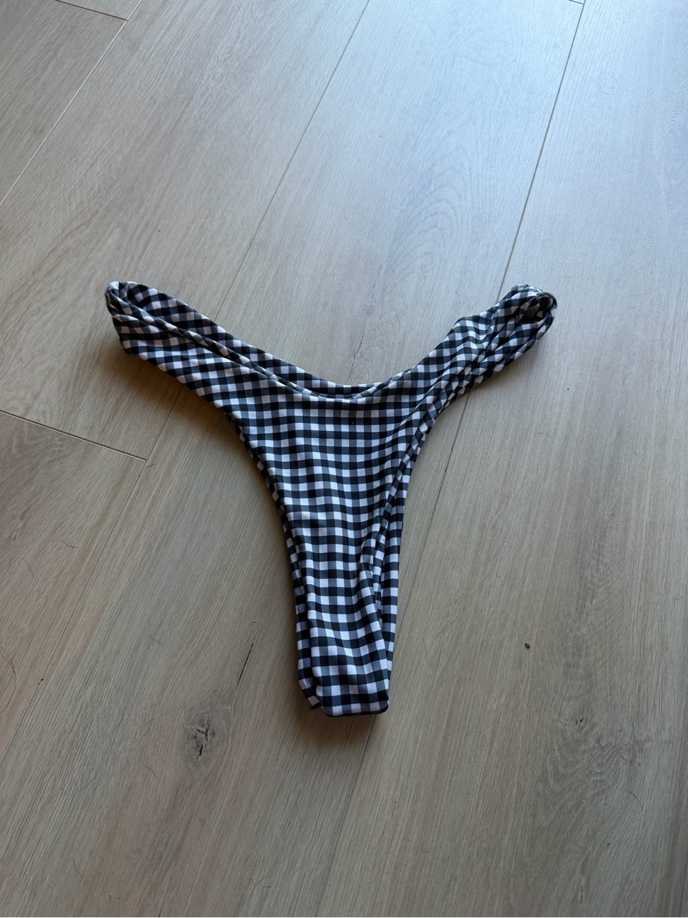 Blue & White Gingham Bikini Bottom